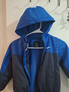 Nike Royal Blue and Black Hooded Jacket